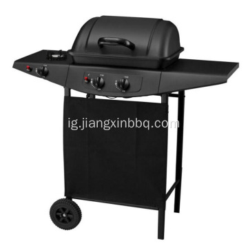 2 Burners Gas BBQ Grill nwere akụkụ ọkụ